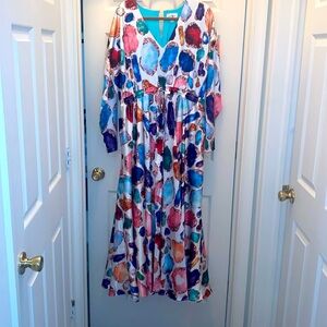 Sassy Jones colorful dress, pre-loved, smoke free environment, no pets.